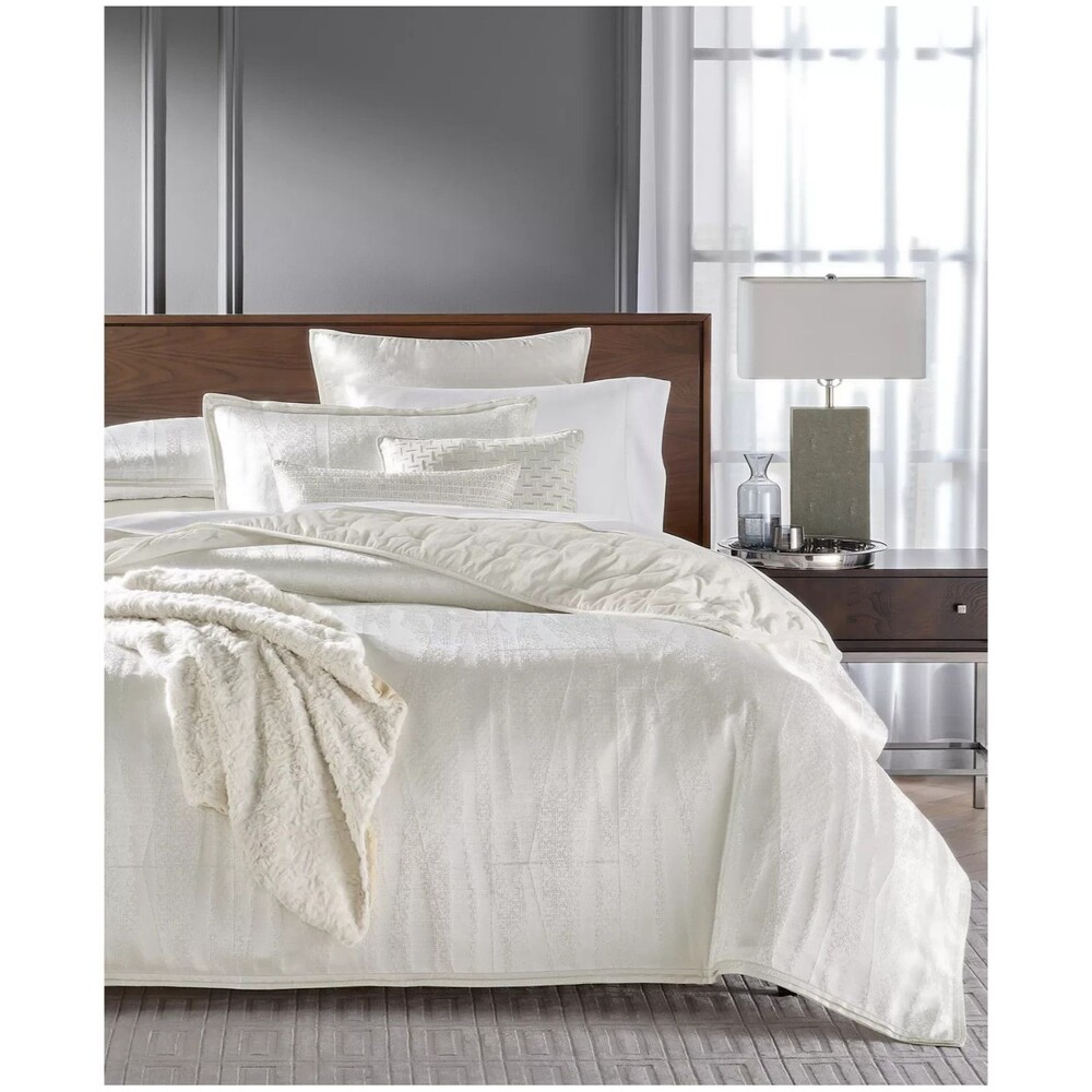 Hotel Collection Fractured Geo Duvet Cover Set Full/Queen– Modern Luxury Bedding